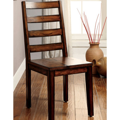 Ensemble de chaises de salle à manger avec dossier échelle, 4 pieds en bois