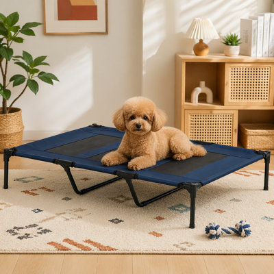 Lit pour chien surélevé portatif 48 "x 36", lit surélevé avec sac de transport