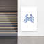 Coastal Blue Crab Crab Coastal Wall Art Print by Donaugh Austin - Wrapped Canvas Print-1325382418