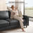 87" Luxury Upholstered Faux Leather Sofa, 3-Seater Couch With Soild Wood Legs For Living Room, Office -619379994