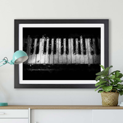 Broken Piano Keys - Framed Print