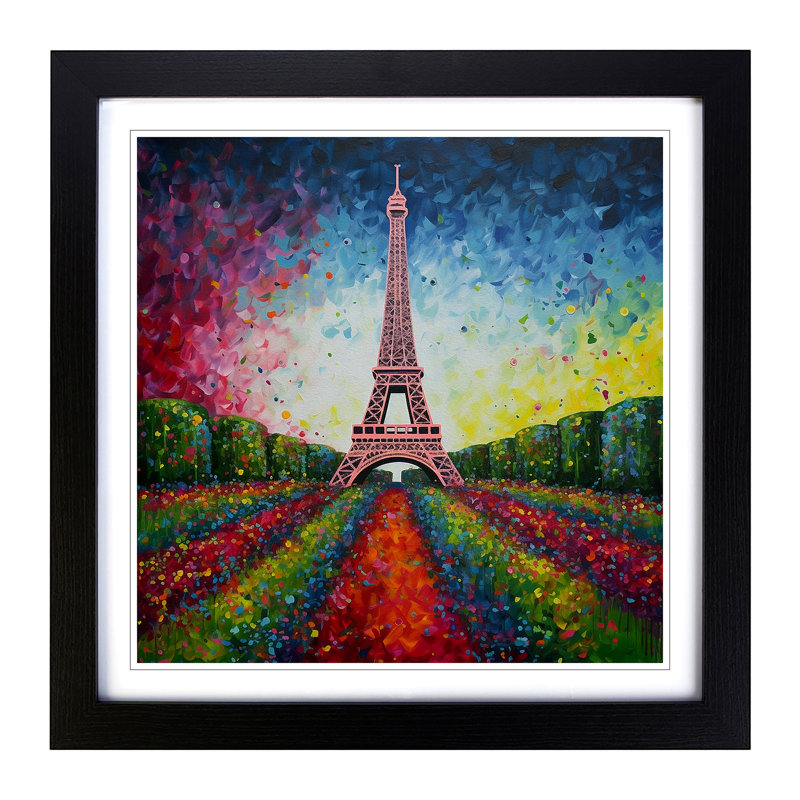 Single Picture Frame Print on Wood, Black