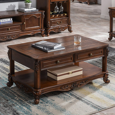 American all-solid wood coffee table