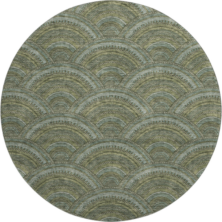 Premium Machine Washable Prisco Olive Rug