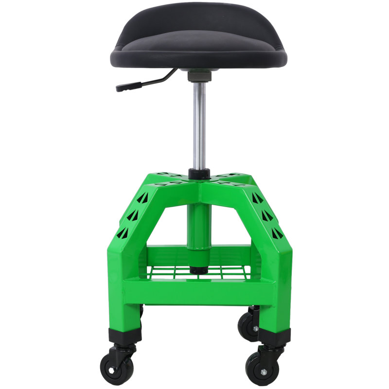 Pneumatic  Degree Swivel Stool, Mechanics Rolling Creeper Seat, Heavy Duty Rolling Mechanics Stool, Shop Stool, Vert