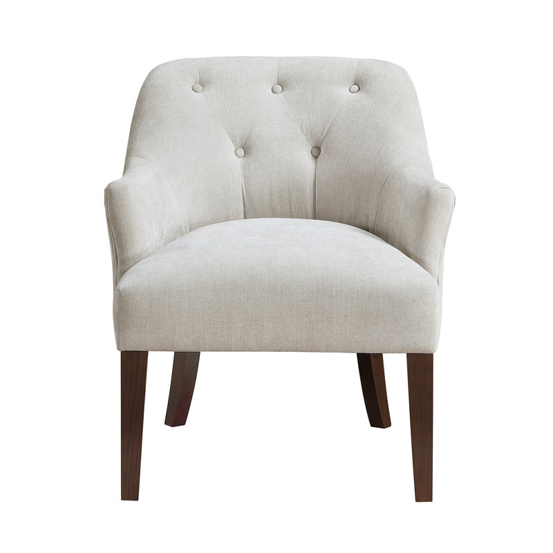 Chaise d'appoint capitonnée, fauteuil rembourré pour l'intérieur, Gris huître