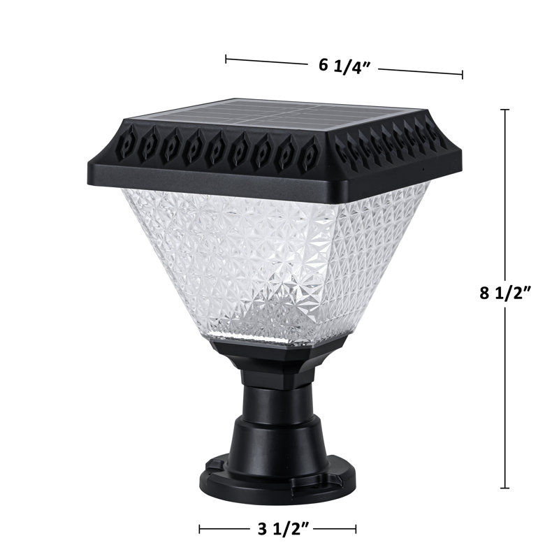 Lampadaire solaire à DEL pour l'extérieur avec télécommande