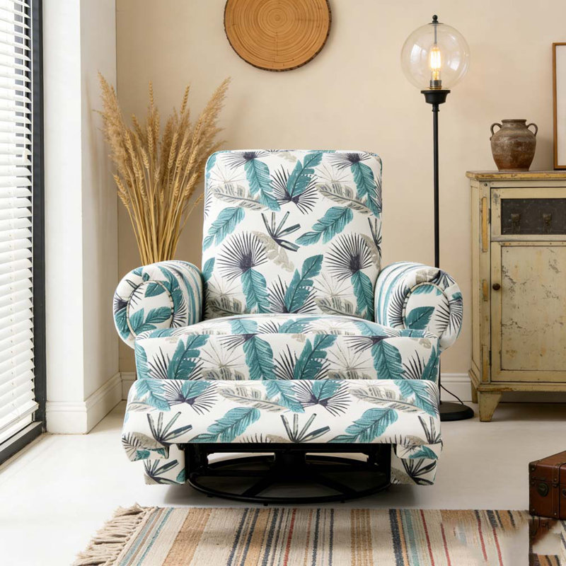 Fauteuil inclinable manuel pivotant, Brun, vert