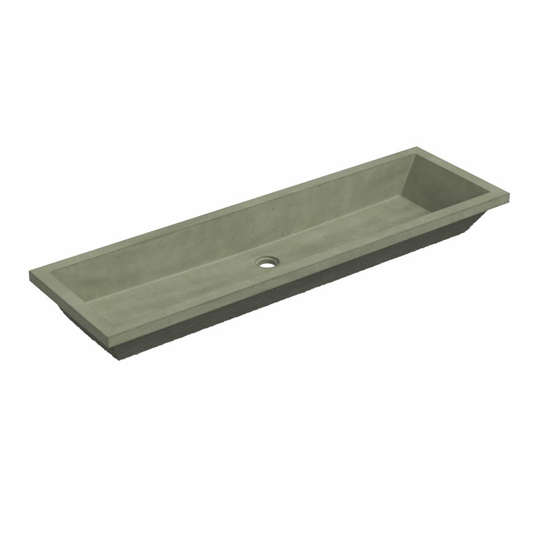 Lavabo de salle de bain encastré en béton 48 po Arcata, Sauge