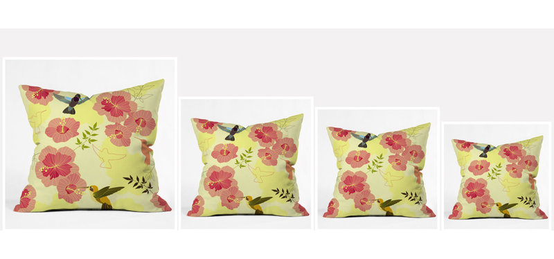 Polyester Throw Pillow, 26" x 26"