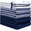 Serviettes de cuisine de qualité supérieure (20 po x 28 po, paquet de 6) - Essuie-mains en coton de grande taille - Serviette plate et éponge - Ensemble de torchons très absorbants avec boucle de suspension (rayures larges)-973373328
