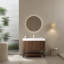 Meuble-lavabo en bois massif rayé Yolan 