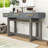 Wood Console Table with Three Drawers-739176295