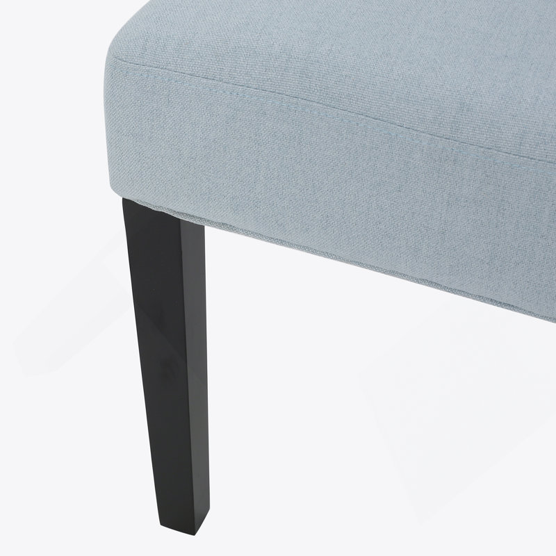 Chaises de salle à manger rembourrées Modern, 2, Tissu bleu clair