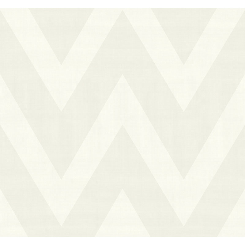 Papier peint à chevrons Carina Seabrook Designs, Gris / crème