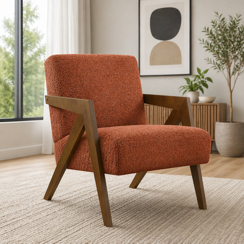 Fauteuil d'appoint moderne H 30 po, Rouge