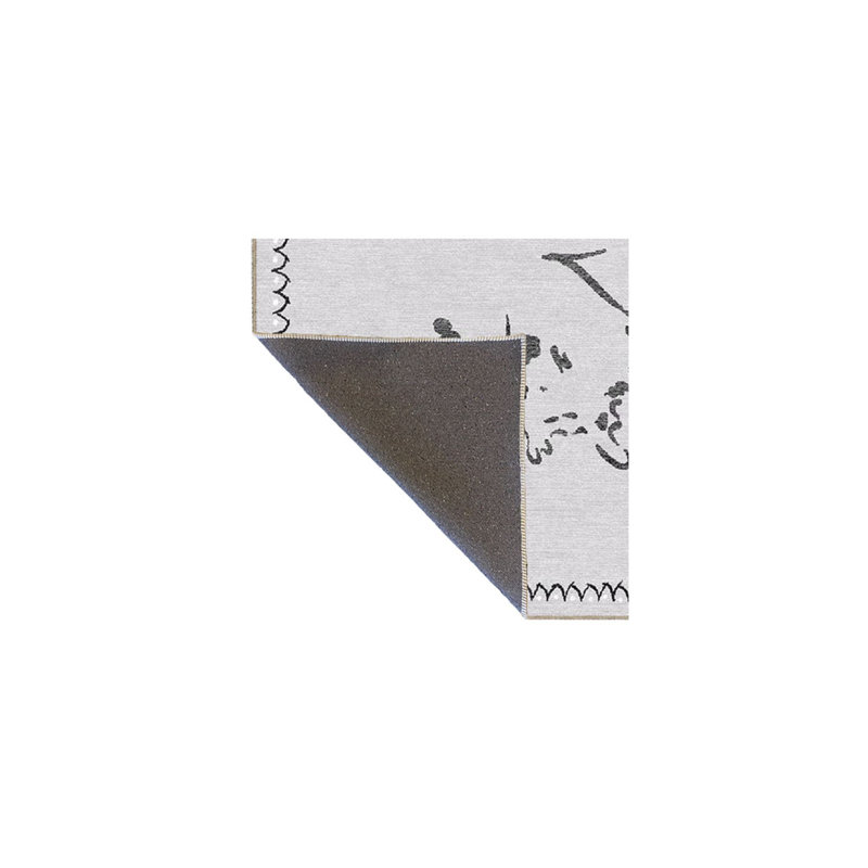 Tapis tissé à motif de carte lavable à la machine, Sous-tapis rectangulaire 4 pi 7 po x 6 pi 7 po inc