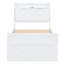 Lit simple avec rangement et tête de lit