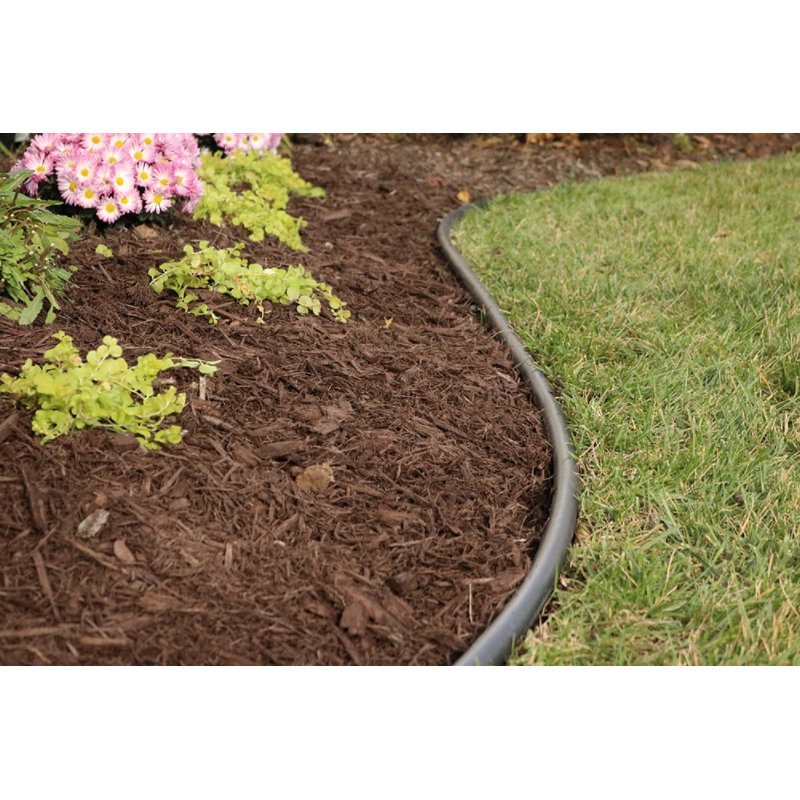 Vinyl Lawn Edging, Black, 1.5" H x 240" W x 1.5" D