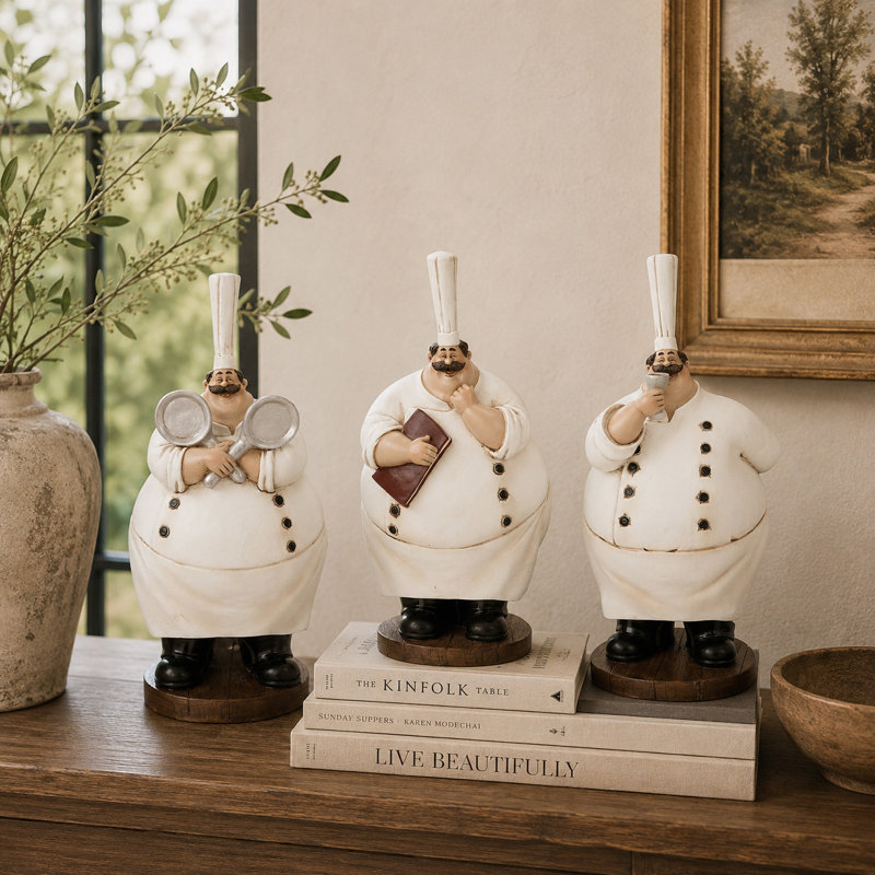 Ensemble de 3 figurines en chef Jadeown