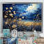 Coquelicots bleu marine - prairie, art mural-97058640-97058635