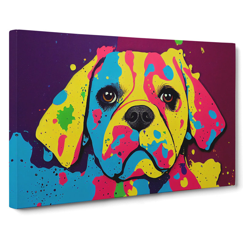 Painted Dog Vol.5 Abstract - Wrapped Canvas, 50cm H x 76cm W x 3cm D