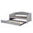 Upholstered Daybed Sofa Bed  With Trundle Bed And Wood Slat-1699545790