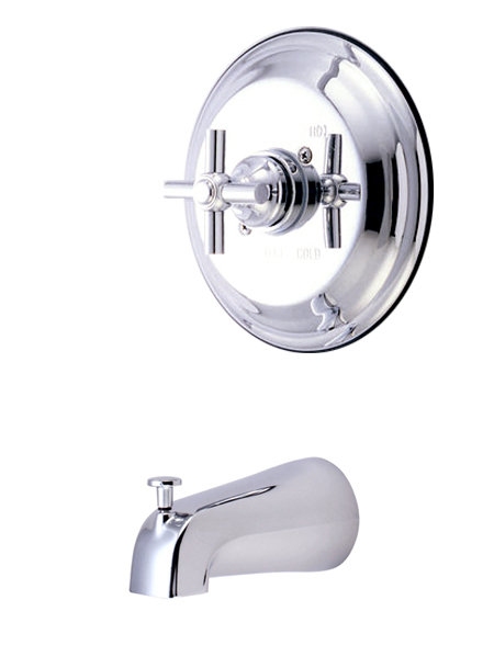 Elizabeth Single Handle Wall Mounted Tub Spout, Polished Chrome