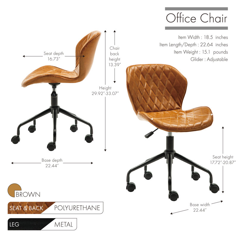 Hoyle Task Chair, Brown