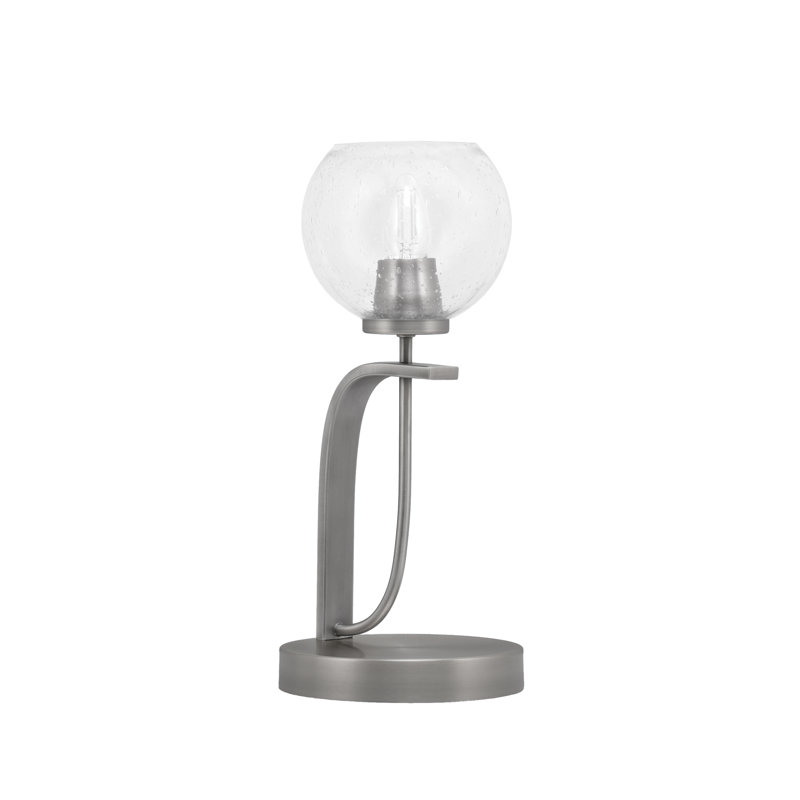 Lampe d'appoint Cavella avec verre de 5,75 po, Graphite, Clair