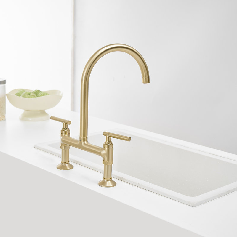 Robinet de cuisine VIBRANTBATH, Or brossé