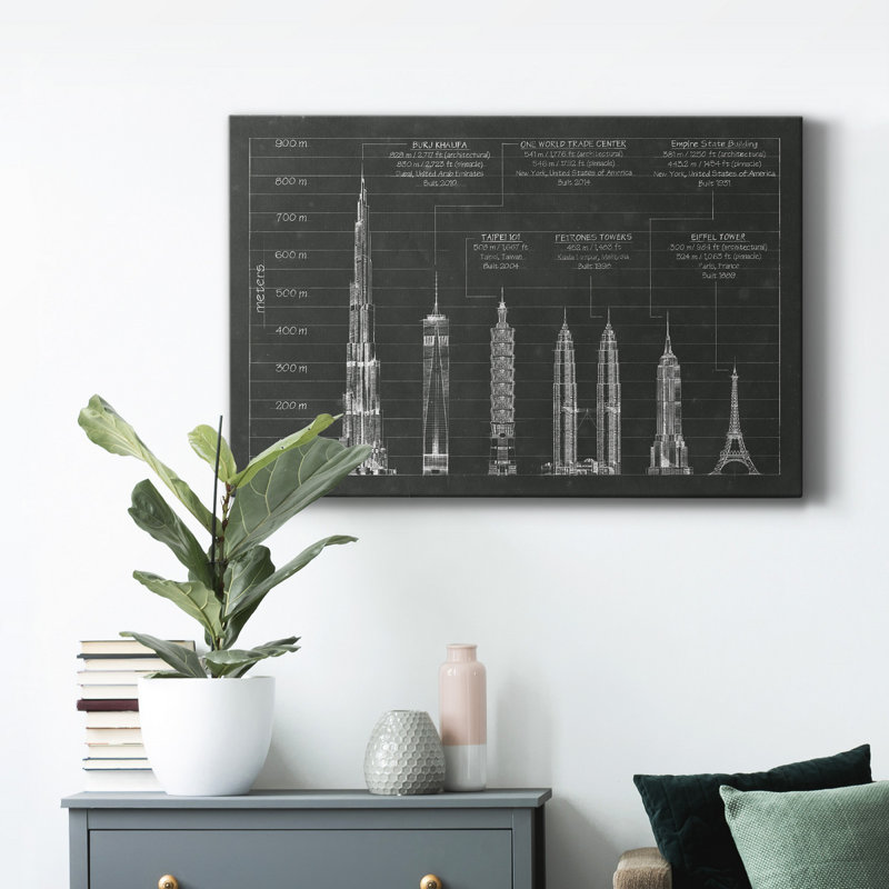 " Architectural Heights ", 36" H x 24" W x 1" D