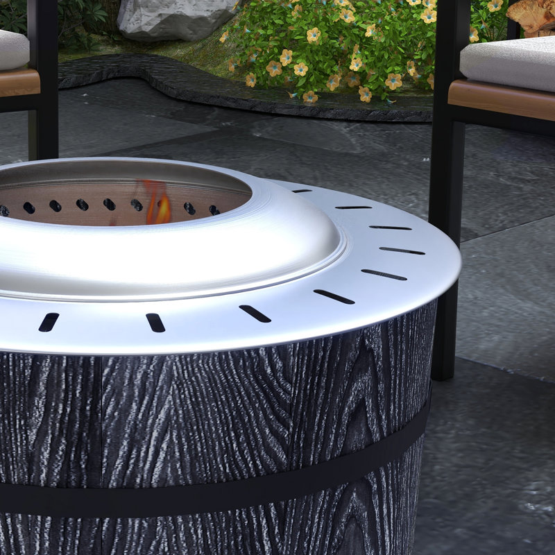 20" Style Smokeless Fire Pit, Wood Burning For Backyard Entertainment, Patio Enjoyment, Picnic, Camping, With Mat, Black 20", Enjoyable Moments, Patio, Burning,
