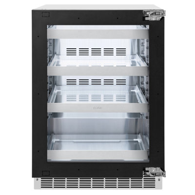 ZLINE 24 in. Touchstone 151 Can Beverage Fridge with Panel Ready Glass Door (RBSPO-24)