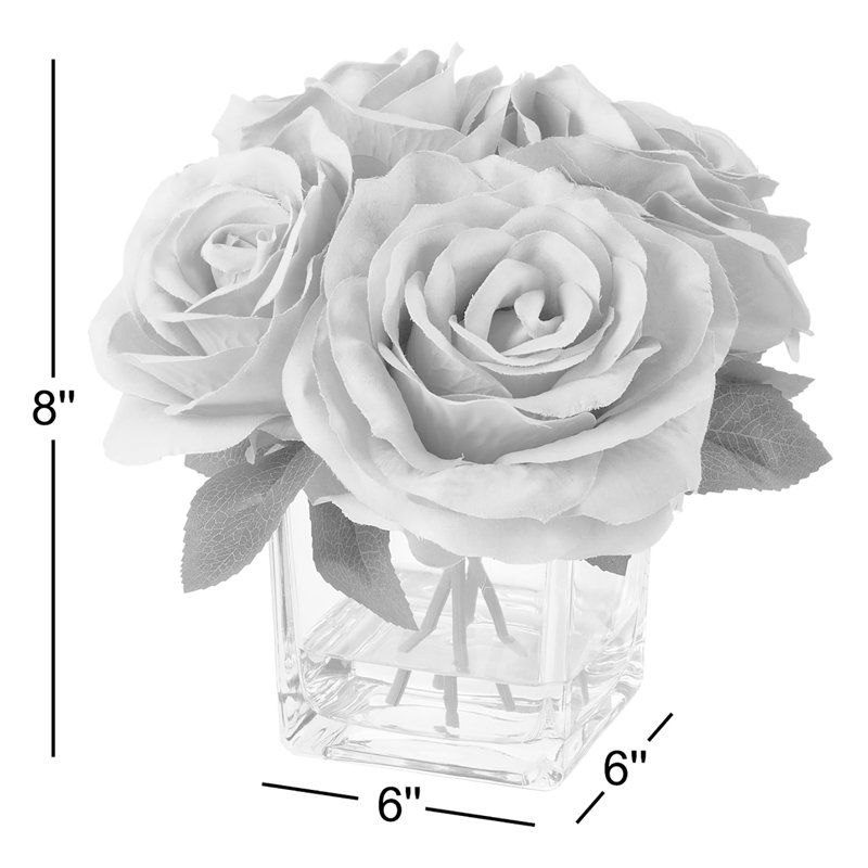 Arrangement floral de roses dans un vase, Turquoise
