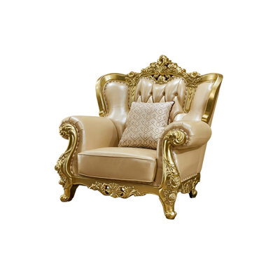 European-style Villa Leather Chair Leather Armchair