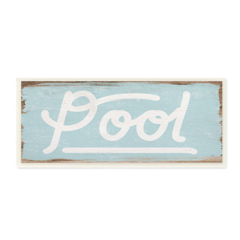 «Rustic Turquoise Pool», motif en bois vieilli par Daphne Polselli - impression d'art graphique, Wrapped Canvas