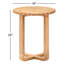 Table de bout en bois massif avec bords festonnés Carya