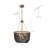Boho Rustic 3-Light Black Bead Pendant Lighting