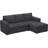 Rafael 5-Piece Chenille Apartment 3-Seat Sofa Sectional Sofa With Storage Ottoman-2129213606
