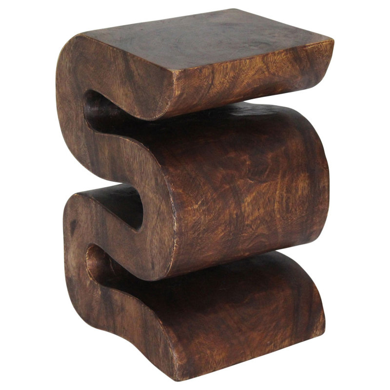 Table de bout Harison, Bois brun foncé, H 20 po x l 14 po x P 12 po