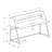 Ellingham Hutch With Shelf Computer Desk in Gray with Metal Finish, 38.95" H X 47.14" W X 23.46" D