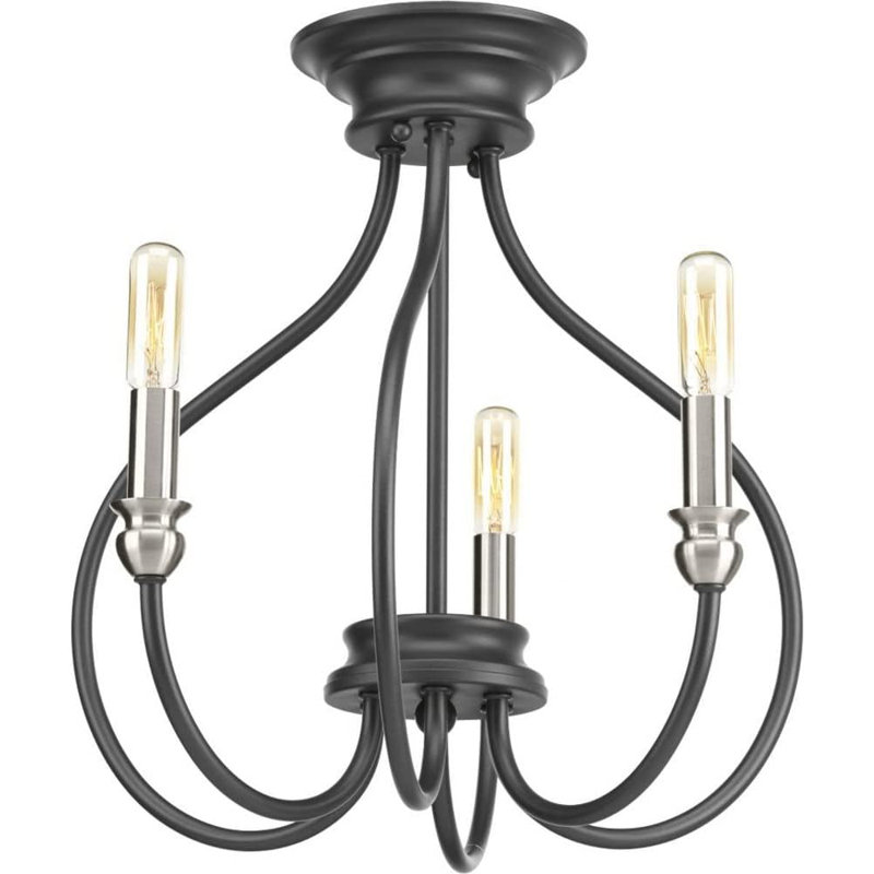 «Le plafonnier près du plafond en noir élégant Progress Lighting - une élégance moderne pour n'importe quelle pièce»