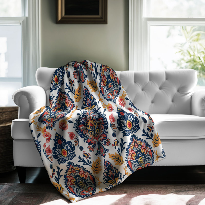 Boho Wanderer Delight - Couverture Sherpa de qualité supérieure 1 pièce, Jeté