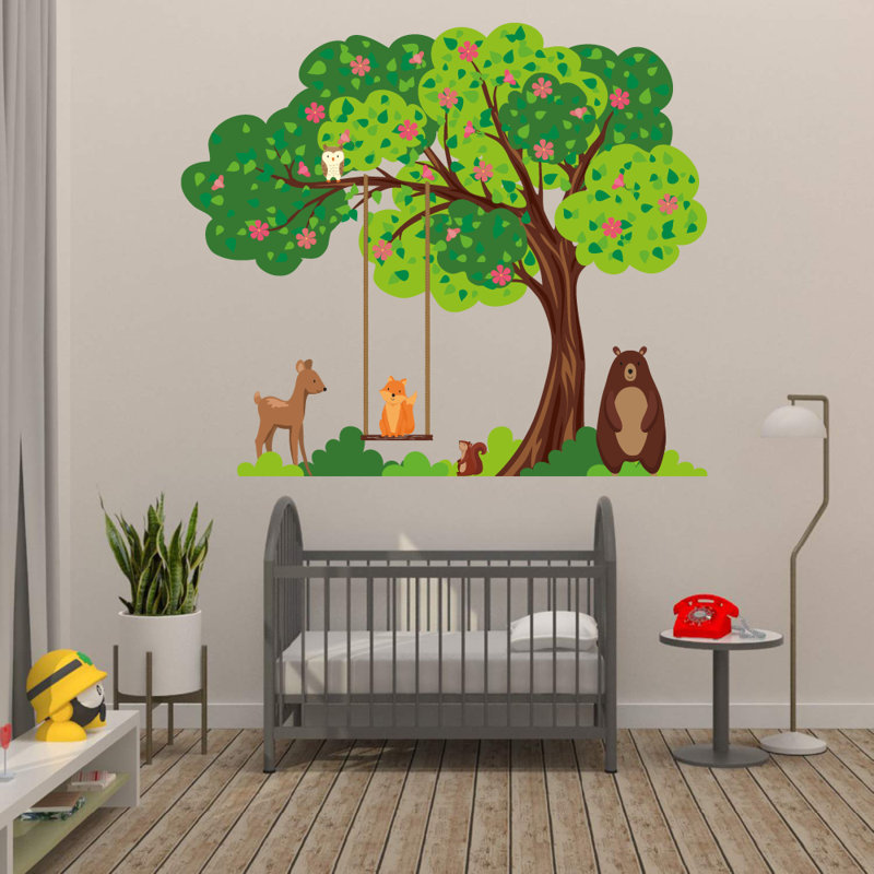 Plants & Flowers Wall Decal, 20" H x 18" W