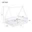 Structure de lit double pleine grandeur avec porte et garde-corps, lit pour enfants Montessori Teepee