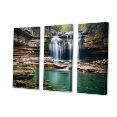 " Falls Creek Of Lake Catherine Arkansas I " 3 - Pieces