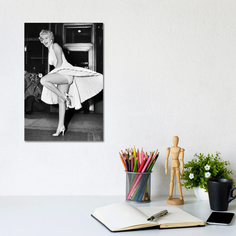 Marilyn Monroe (1926-1962)-impression, H 12 po x l 8 po x P 0,75 po, Toile tendue, Pas de tapis