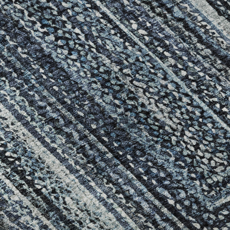 Premium Machine Washable Bucz AMF1725 Geometric Rug, Rectangle 3' x 5'