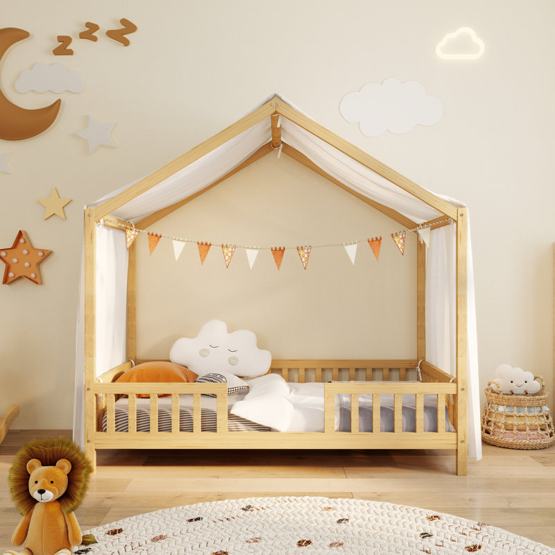 Lit sur pied Montessori, Lit simple, Naturel
